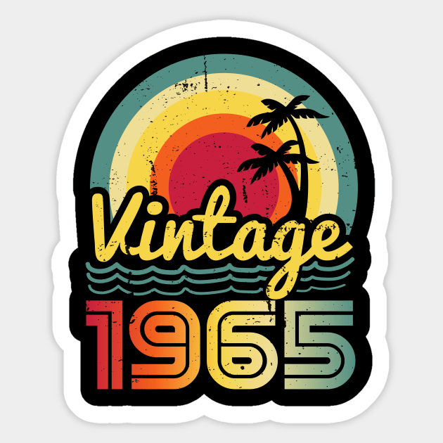 Vintage 1965 Made in 1965 58th birthday 58 years old Gift Sticker by Winter Magical Forest